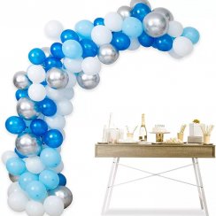 Sestava balónků girlanda stříbrná/modrá