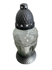 Hřbitovní lampa s krystaly