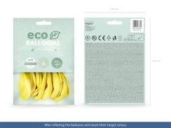 Latexové balónky metalické Eco - žluté 10ks 30cm