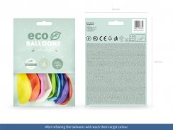 Latexové balóniky pastelové Eco - mix farieb 10ks 30cm