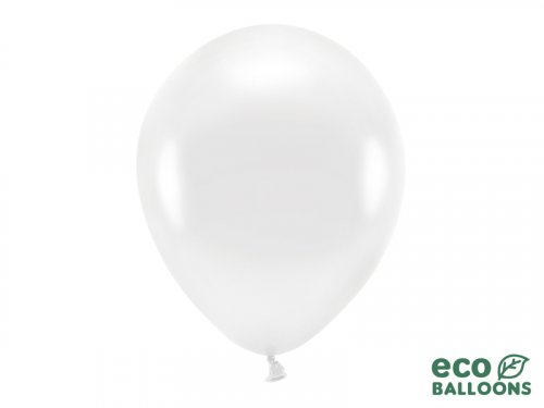 Latexové balóniky pastelové Eco - biele 10ks 30cm