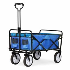 Skládací zahradní vozík modrý