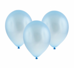 Latexové balónky metalické - modré 10ks 30cm