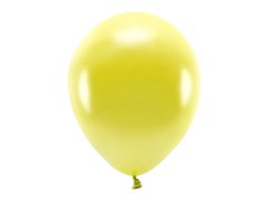 Latexové balónky metalické Eco - žluté 10ks 30cm