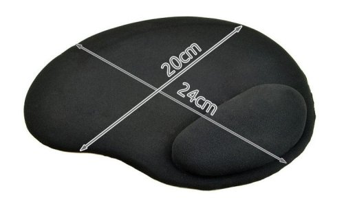 Ergonomická podložka pod myš čierna