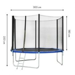 Trampolína s žebříkem modrá 305cm