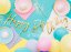 Banner Happy Birthday zlatý 62cm