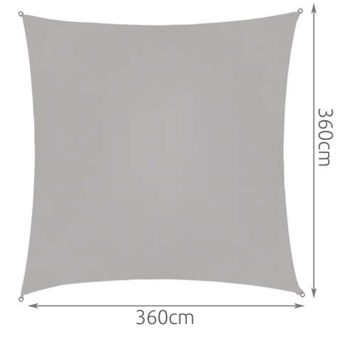 Sluneční plachta 3,6x3,6m šedá