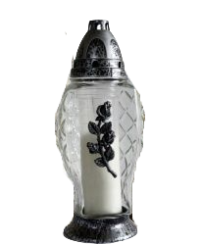 Hřbitovní lampa Stříbrná Růže