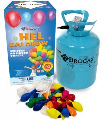 Helium do balónků - na 50ks balónků + 50 barevných balónků