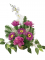 Smuteční kytice z umělých květin květináč - fialovo-bílá
