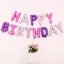 Fóliový balónik s nápisom Happy Birthday Fialový mix