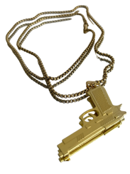 Řetízek Pistole zlatá barva