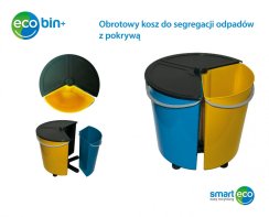 Otočný koš na třídění odpadu s víkem 35l