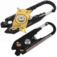 Multifunkční karabina - survival multitool 20v1 klíčenka