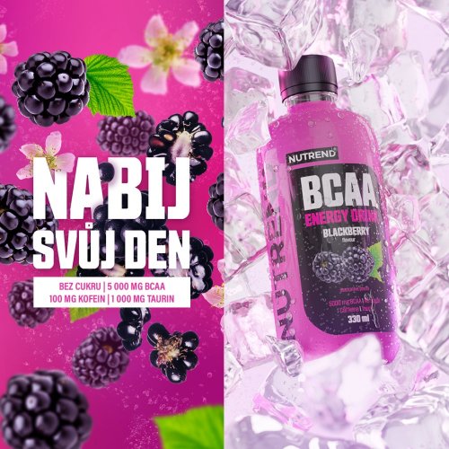 BCAA Energy Drink 330ml Nutrend - Příchuť: icy mojito
