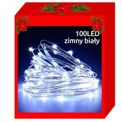 Osvětlení žárovky 100 LED studená bílá na baterie