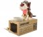 Pokladnička - pohyblivý psík na krabici