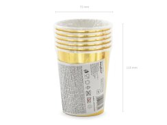 Papierové kelímky k 60. narodeninám - zlaté 6ks