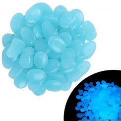 Zářící fluorescenční kameny modré 100ks