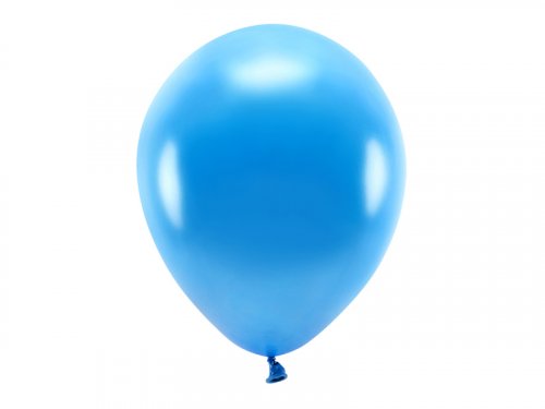 Latexové balóniky metalické Eco - modré 10ks 30cm