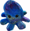 Obojstranná plyšová chobotnice s meniacim sa výrazom (modrá / modrá)