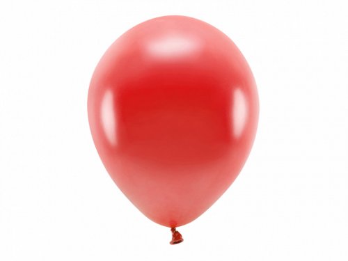 Latexové balóniky metalické Eco - červená 10ks 30cm