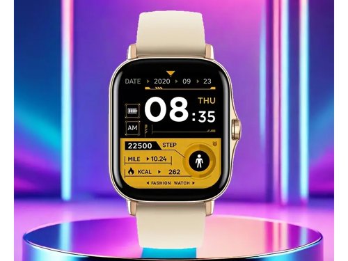 Chytré hodinky smartwatch s bluetooth - Barva: Zlatá