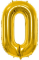 Fóliový balónek číslo 0 zlatý - 100cm