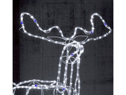 Svítící sob s pohyblivou hlavou 216 led
