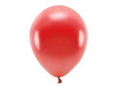 Latexové balónky metalické Eco - červená 10ks 30cm
