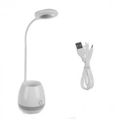 LED stolní lampa s reproduktorem a organizérem