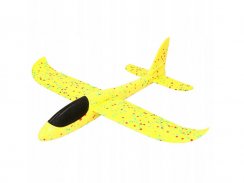 Polystyrénové hádzací lietadlo 47 cm žlté