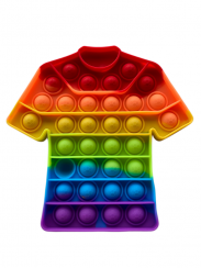 Pop It antistresová hračka futbalový dres rainbow