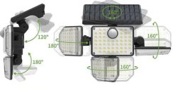 Solární lampa s venkovním panelem 181 LED