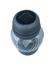 Hřbitovní solární lampa LA21 stříbrná