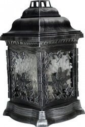 Hřbitovní lampa černá Květiny