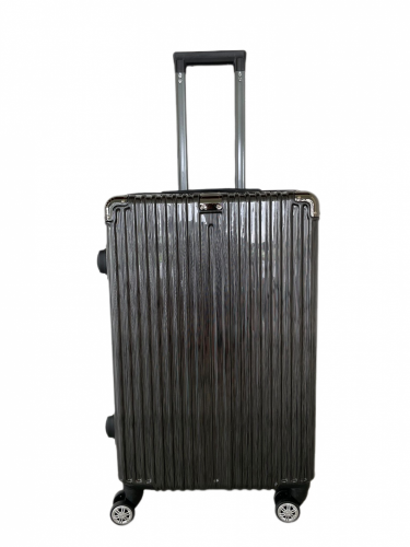 Súprava cestovnej batožiny metalická čierna 3ks