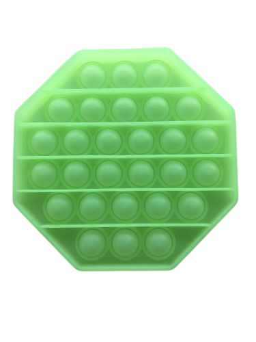 Pop It antistresová hračka Osmiúhelník neonový zelený