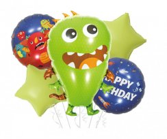 Sada balónků zelené monstrum 5ks