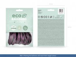 Latexové balóniky metalické Eco - bordo 10ks 30cm