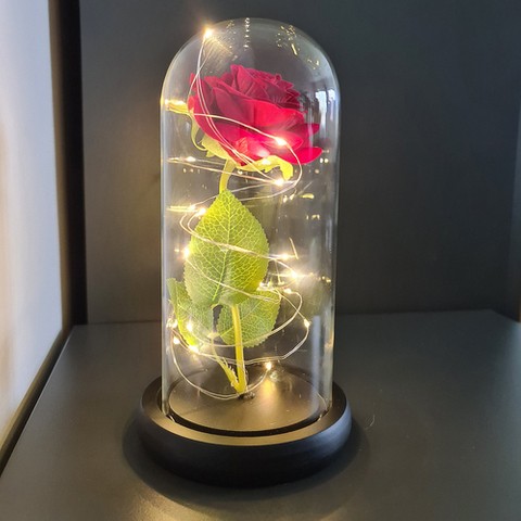 Růže ve skle zářící