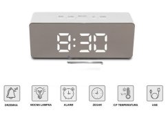 Hodiny LED 4v1 bílé