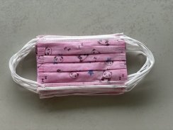 Dětská rouška růžová s pandami - balení 10ks
