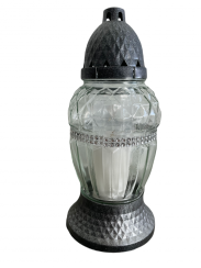 Hřbitovní lampa s krystaly