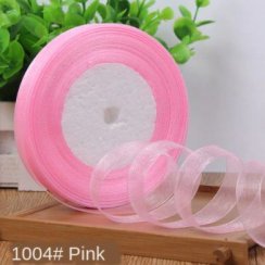 Stuha na balónky - Organza růžová 6mmx25m