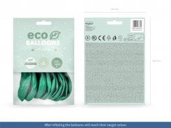 Latexové balóniky metalické Eco - dark mint 10ks 30cm