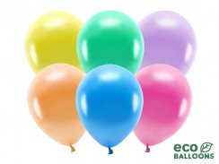 Latexové balónky metalické Eco - mix barev 10ks 30cm