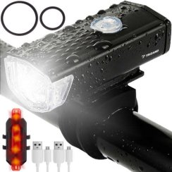 USB LED světlo na kolo + zadní světlo