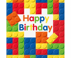 Papierové obrúsky "Lego" Happy Birthday 16ks